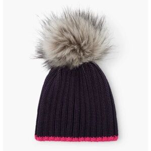 HATLEY Kids Navy Pom Pom Winter Hat Beanie